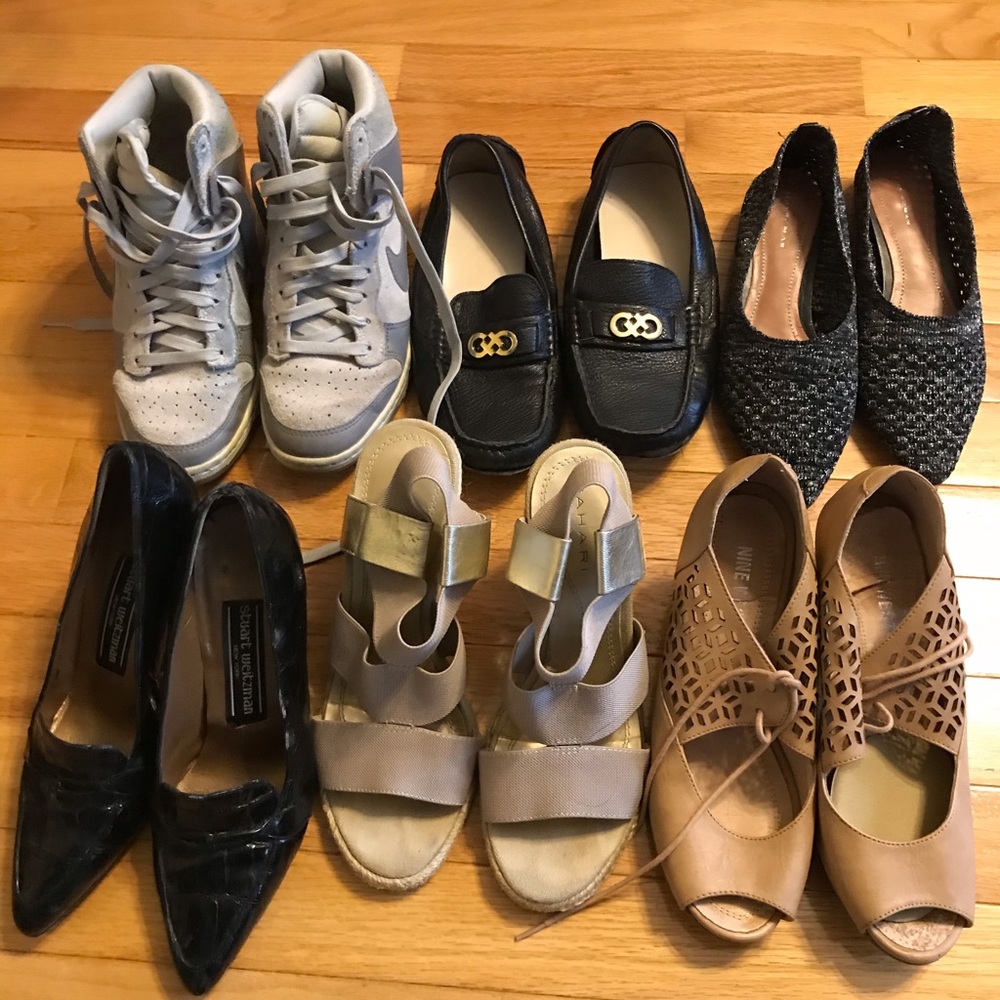Size 5 shoe bundle 6 pairs Cole haan Nike ZARA